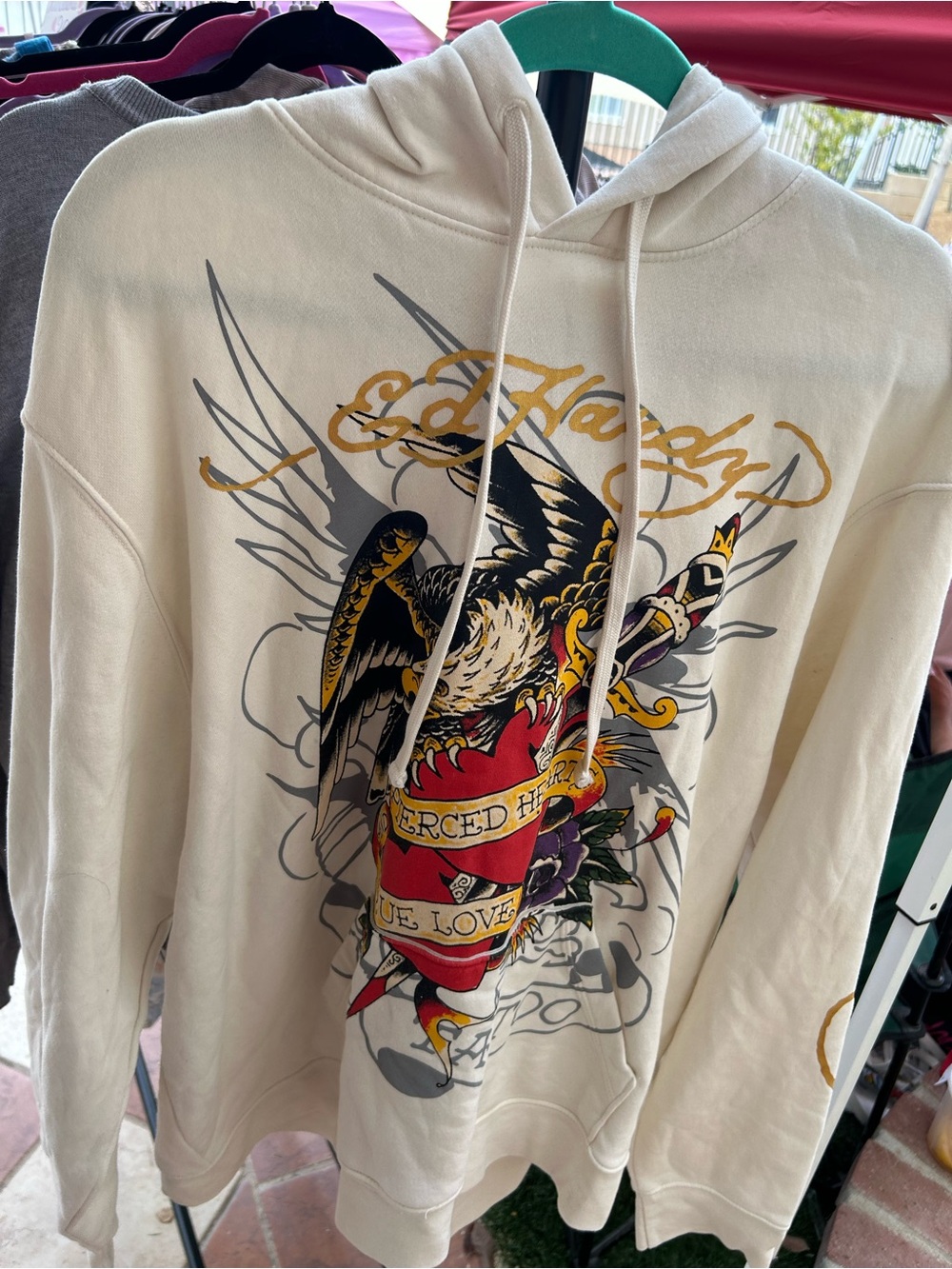 Ed Hardy pull over hoodie
